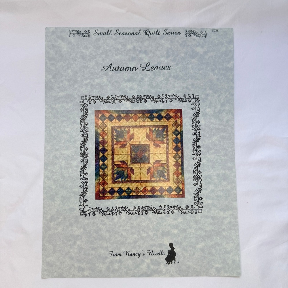 Autumn Leaves Nancy's Needle Seasonal Quilt Needlepoint Stitch Guide